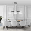 Steinhauer pendant luminaire STANG 3 flames E27 IP20, black, white dimmable