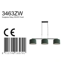 Steinhauer pendant luminaire STANG 3 flames E27 IP20, dark green