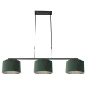 Steinhauer pendant luminaire STANG 3 flames E27 IP20, dark green