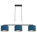 Steinhauer pendant luminaire STANG 3 flames E27 IP20, blue, black