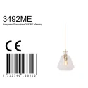 Mexlite Luminaria colgante GRAZIOGLASS ?18cm E27 IP20, latón