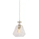 Mexlite pendant luminaire GRAZIOGLASS ?18cm E27 IP20, brass