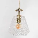 Mexlite pendant luminaire GRAZIOGLASS ?18cm E27 IP20, brass