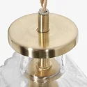 Mexlite pendant luminaire GRAZIOGLASS ?18cm E27 IP20, brass