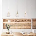 Mexlite pendant luminaire GRAZIOGLASS ?18cm E27 IP20, brass