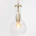 Mexlite pendant luminaire GRAZIOGLASS ?14cm E27 IP20, brass
