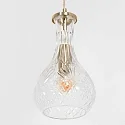 Mexlite pendant luminaire GRAZIOGLASS ?14cm E27 IP20, brass