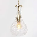 Mexlite pendant luminaire GRAZIOGLASS ?14cm E27 IP20, brass