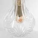 Mexlite pendant luminaire GRAZIOGLASS ?14cm E27 IP20, brass