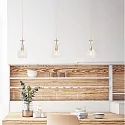 Mexlite pendant luminaire GRAZIOGLASS ?14cm E27 IP20, brass
