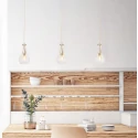 Mexlite pendant luminaire GRAZIOGLASS ?14cm E27 IP20, brass