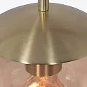 pendant luminaire BOLLIQUE round E27 IP20, amber, brass, black dimmable