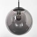 Steinhauer Luminaria colgante BOLLIQUE redondo E27 IP20, negro regulable