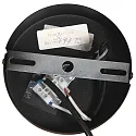 Steinhauer Luminaria colgante BOLLIQUE redondo E27 IP20, negro regulable