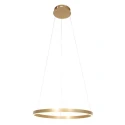 Luminaria colgante RINGLUX LED IP20, dorado regulable