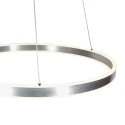 Steinhauer Luminaria colgante RINGLUX IP20, plata regulable