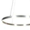 Steinhauer Luminaria colgante RINGLUX IP20, plata regulable