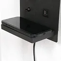 Mexlite Luminaria de pared UPROUND de 1 llama GU10 IP20, negro 