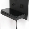Mexlite Luminaria de pared UPROUND de 1 llama GU10 IP20, negro 