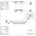 Steinhauer Luminaria de techo RINGLUX de 1 llama IP20, dorado regulable