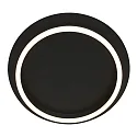 Steinhauer ceiling luminaire RINGLUX 1 flame IP20, black dimmable