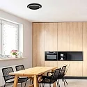 Steinhauer ceiling luminaire RINGLUX 1 flame IP20, black dimmable