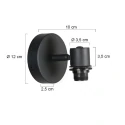 Steinhauer wall luminaire BAMBUS E14 IP20, wood, black dimmable