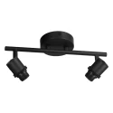 ceiling luminaire BAMBUS 2 flames E14 IP20, wood, black dimmable