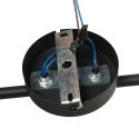 Steinhauer ceiling luminaire BAMBUS 2 flames E14 IP20, wood, black dimmable