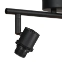 Steinhauer ceiling luminaire BAMBUS 2 flames E14 IP20, wood, black dimmable