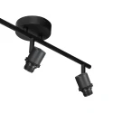 Steinhauer ceiling luminaire BAMBUS 3 flames E14 IP20, wood, black dimmable