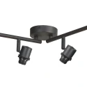 Steinhauer ceiling luminaire BAMBUS 4 flames E14 IP20, wood, black dimmable