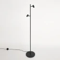 Steinhauer floor lamp BAMBUS 2 flames E14 IP20, wood, black dimmable