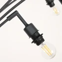 Steinhauer floor lamp BAMBUS 5 flames E14 IP20, wood, black dimmable