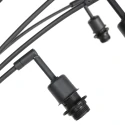 Steinhauer floor lamp BAMBUS 5 flames E14 IP20, wood, black dimmable