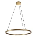 Luminaria colgante RINGLUX Arriba-Abajo IP20, dorado regulable