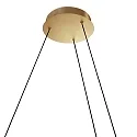 Luminaria colgante RINGLUX Arriba-Abajo IP20, dorado regulable