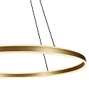 Luminaria colgante RINGLUX Arriba-Abajo IP20, dorado regulable