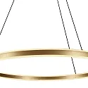 Luminaria colgante RINGLUX Arriba-Abajo IP20, dorado regulable
