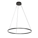 Luminaria colgante RINGLUX Arriba-Abajo IP20, negro regulable