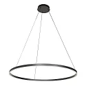 Luminaria colgante RINGLUX Arriba-Abajo IP20, negro regulable