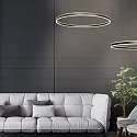 Steinhauer Luminaria colgante RINGLUX Arriba-Abajo IP20, negro regulable
