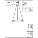 Steinhauer Luminaria colgante RINGLUX Arriba-Abajo IP20, negro regulable