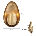 anne light & home Luminaria de pared BRASS E27 IP20, regulable