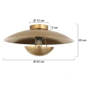 anne light & home ceiling luminaire BRASS 1 flame E27 IP20, bronze dimmable