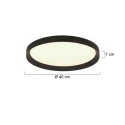 Steinhauer ceiling luminaire FLADY up / down IP20, black dimmable