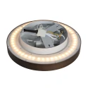 Steinhauer ceiling luminaire FLADY 2 flames IP20, bronze dimmable
