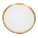 Steinhauer ceiling luminaire FLADY up / down IP20, gold dimmable