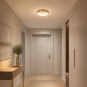 Steinhauer ceiling luminaire RINGLEDE IP20, gold dimmable