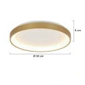 Steinhauer Luminaria de techo RINGLEDE IP20, dorado regulable